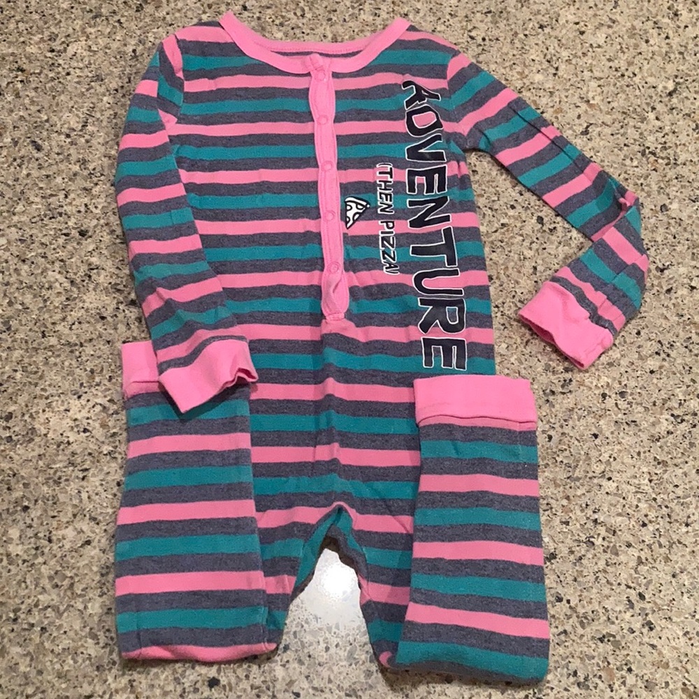 4T Joe Fresh Nordstrom Union Suit Pajamas - Adventure then Pizza